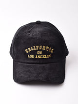 【2色展開】刺繍入り コーデュロイキャップ 「CALIFORNIA」