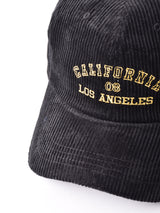 【2色展開】刺繍入り コーデュロイキャップ 「CALIFORNIA」