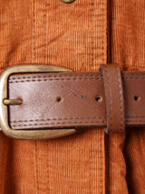 LizClaibone ベルト付き コーデュロイ 長袖ワンピース