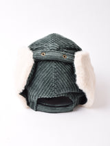 【3色展開】コーデュロイ フェイクファー イヤーマフキャップ