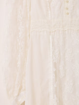 70's Made in USA "GUNNE SAX" 花柄レース ロングドレス
