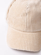 【3色展開】コーデュロイ フェイクファー イヤーマフキャップ