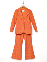 花柄 ジャケット パンツ W28 セットアップ