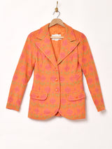 花柄 ジャケット パンツ W28 セットアップ