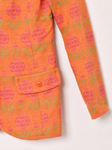 花柄 ジャケット パンツ W28 セットアップ