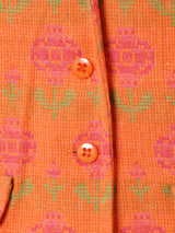 花柄 ジャケット パンツ W28 セットアップ