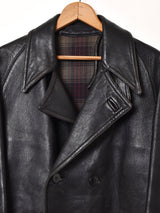 ダブルブレスト レザーコート