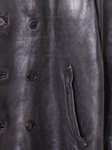 ダブルブレスト レザーコート