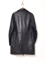 ダブルブレスト レザーコート