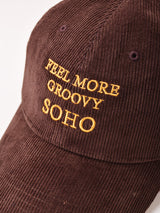 刺繍入り コーデュロイ キャップ「SOHO」