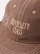 刺繍入り キャンバス キャップ「DIFFICULTY CLASS」