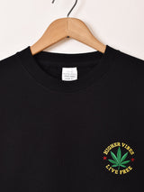 【2色展開】ワンポイント ロングスリーブTシャツ「HIGHER VIBES」