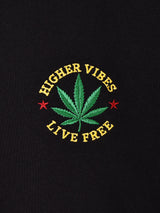 【2色展開】ワンポイント ロングスリーブTシャツ「HIGHER VIBES」