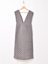 【3色展開】Meridian 花柄 ジャカード織り ノースリーブドレス