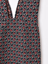 【3色展開】Meridian 花柄 ジャカード織り ノースリーブドレス