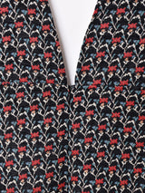 【3色展開】Meridian 花柄 ジャカード織り ノースリーブドレス