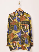 総柄 長袖シャツ