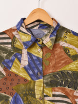 総柄 長袖シャツ