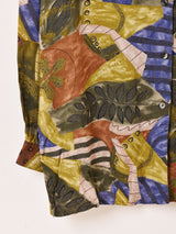 総柄 長袖シャツ