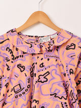 総柄 ドルマンスリーブ トップス