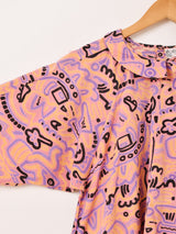 総柄 ドルマンスリーブ トップス