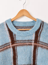 Meridian チェック柄 ビッグセーター