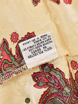 ペイズリー柄 長袖 ボウタイブラウス