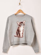 【2色展開】Meridian ネコ セーター