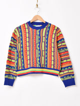 【3色展開】Backers レディース 総柄 3Dニット セーター