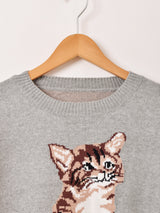 【2色展開】Meridian ネコ セーター