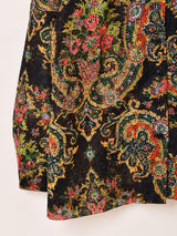 ペイズリー柄 シアーメッシュ 長袖シャツ