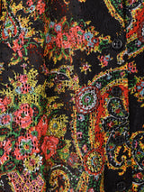 ペイズリー柄 シアーメッシュ 長袖シャツ