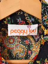 ペイズリー柄 シアーメッシュ 長袖シャツ