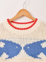 Meridian フィッシュ パイピング セーター