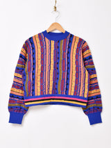 【3色展開】Backers レディース 総柄 3Dニット セーター