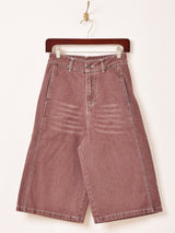 【3色展開】Elcamino カラーデニム ハーフパンツ