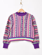 【3色展開】Backers レディース 総柄 3Dニット セーター