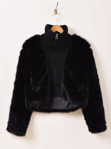 【2色展開】Meridian フェイクファー ニット ブルゾン