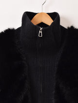 【2色展開】Meridian フェイクファー ニット ブルゾン