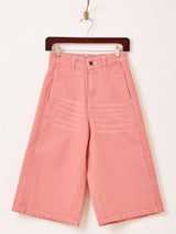 【3色展開】Elcamino カラーデニム ハーフパンツ