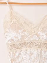 【2色展開】Meridian ベロア レース ビスチェ