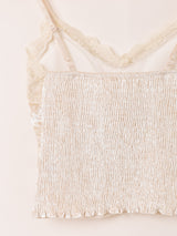 【2色展開】Meridian ベロア レース ビスチェ