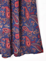 レイヤード風 ペイズリー柄 長袖ワンピース