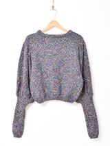 【3色展開】Elcamino カラーネップ ボリュームスリーブ セーター