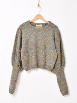 【3色展開】Elcamino カラーネップ ボリュームスリーブ セーター