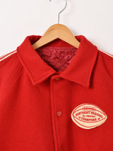 【2色展開】 パッチ刺繍 ラインデザイン スタジアムジャケット