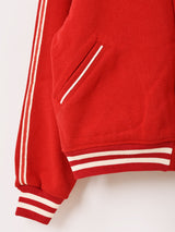 【2色展開】 パッチ刺繍 ラインデザイン スタジアムジャケット