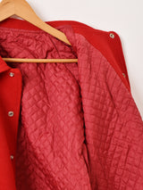 【2色展開】 パッチ刺繍 ラインデザイン スタジアムジャケット