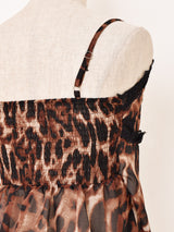 【2色展開】Meridian アニマル柄 ラッフルフリル キャミソール