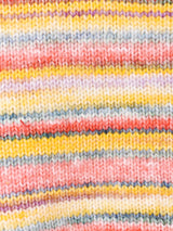 Elcamino マルチボーダー クロップド セーター